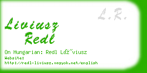 liviusz redl business card